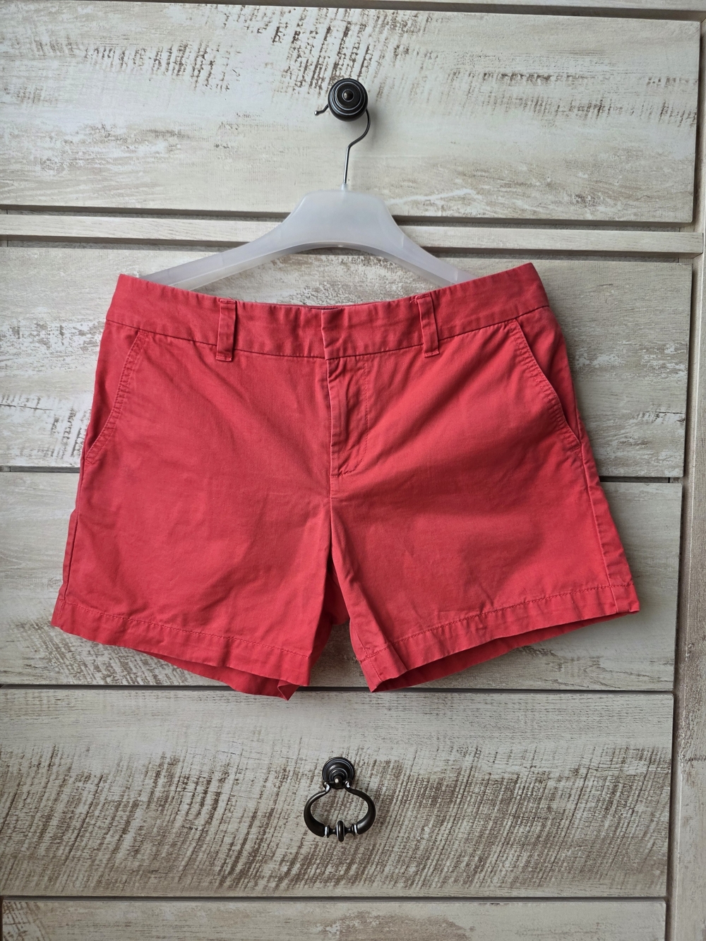 Tommy Hilfiger Corral Red Cotton Chino Shorts